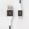 heyday™ Micro USB to USB-A Braided Cable 6ft - Black/White/Gunmetal
