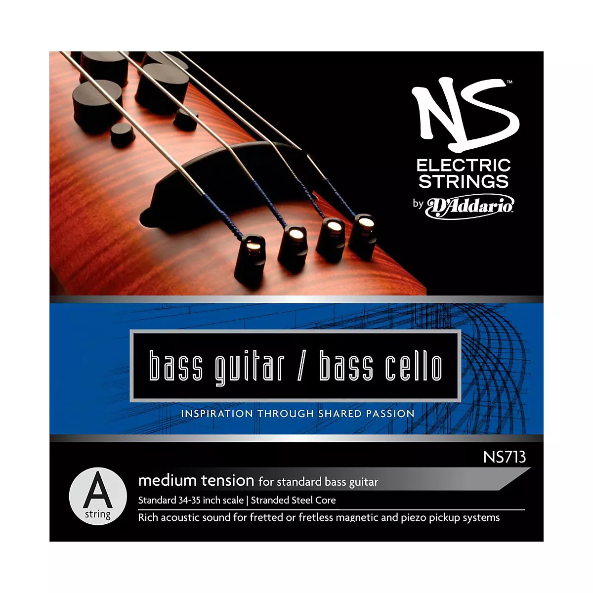 D'Addario NS Electric Bass Cello / Electric Bass A String