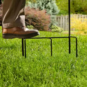 Liberty Garden 642-KD Outdoor Dragonfly Decorative Steel Lawn Backyard Hose Holder Stand for 125 Feet of 5/8 Inch Thick Hose with Bib, Black