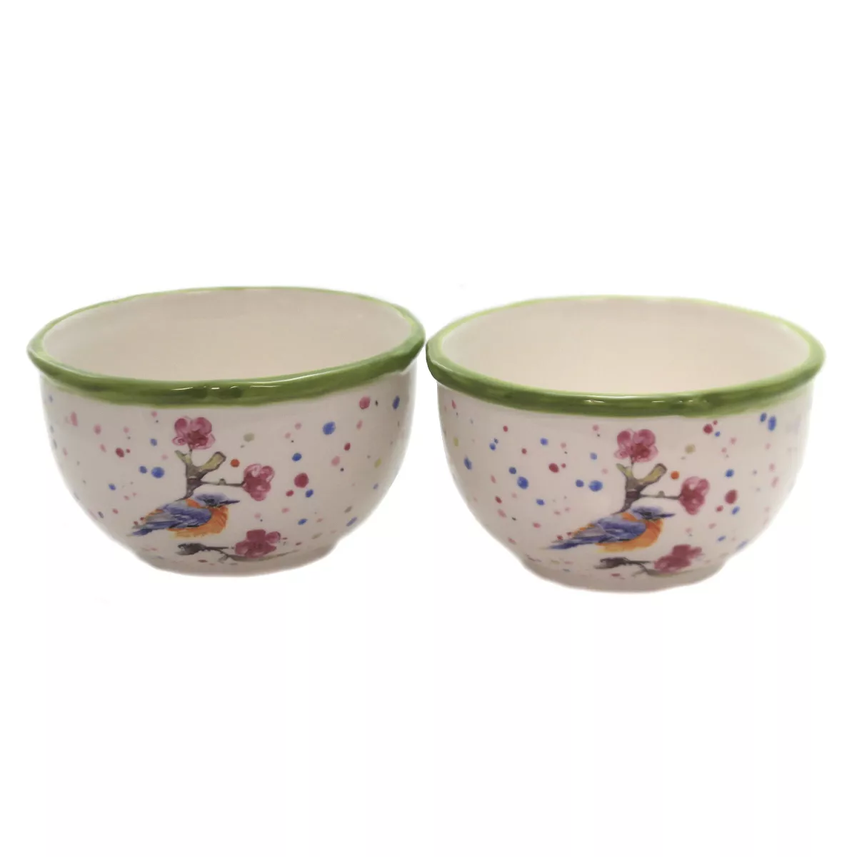 Tabletop 2.5" Bird And Cherry Blossom Bowl Blue Bird Springtime Boston International - Serving Bowls