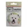 Car Coaster 2.5" West Highland Terrier Absorbant E & S Pet - Coasters