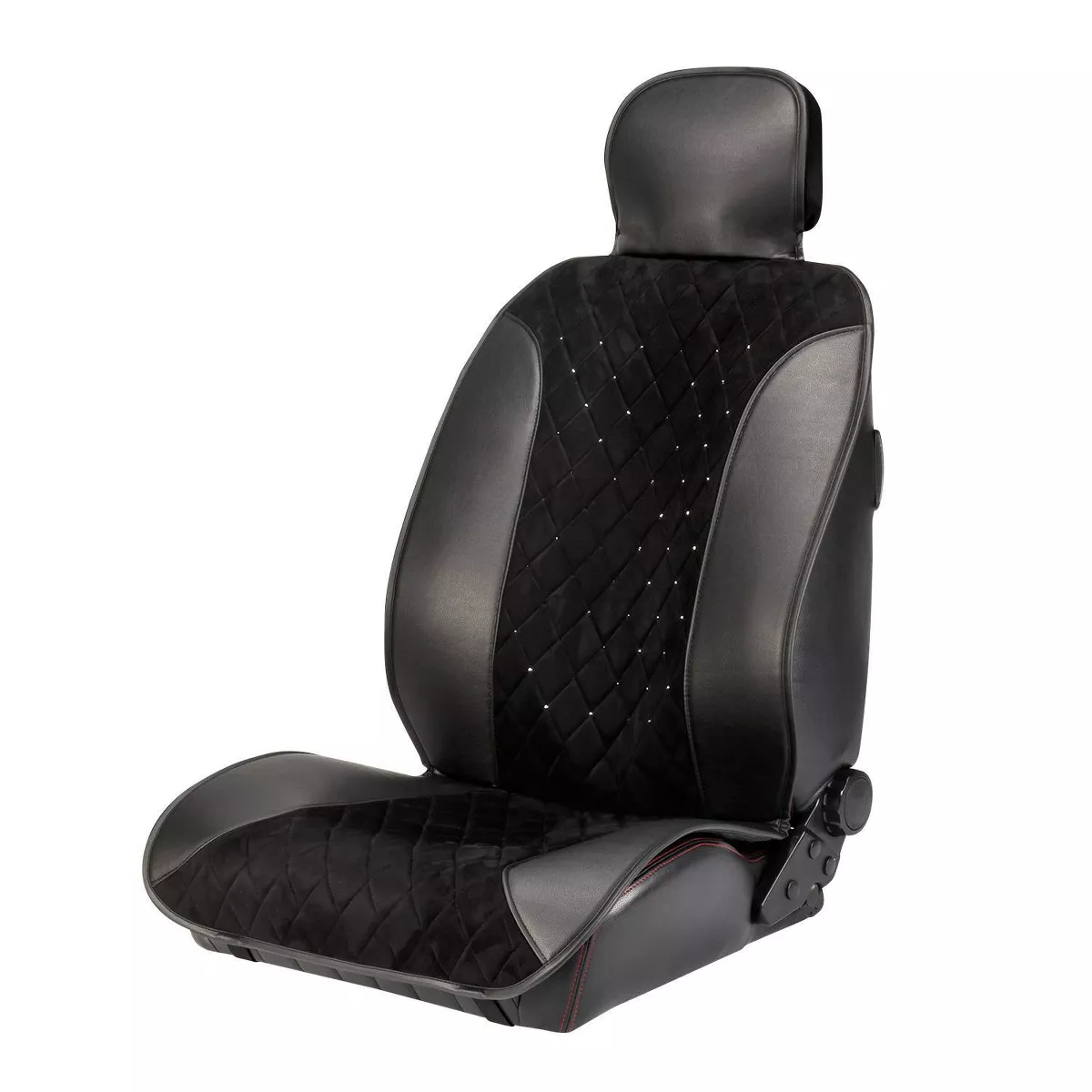 LUNNA 1pc Jet Black Seat Vest Embellished with Swarovski Crystals