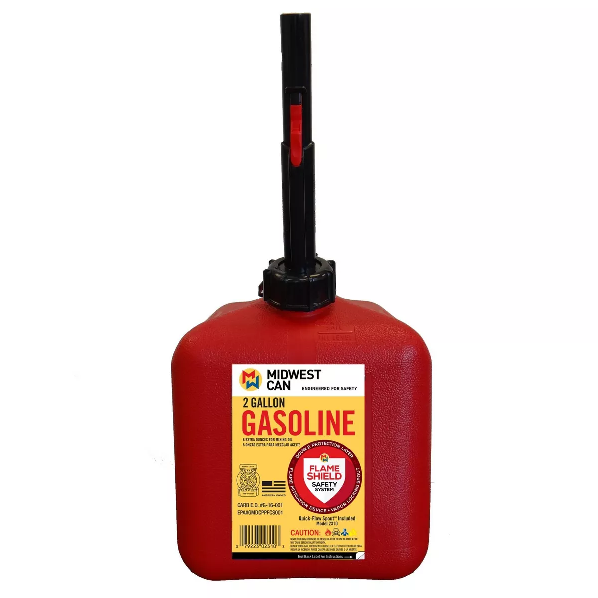 Midwest Can 2gal Gas Can Red Midwest Can