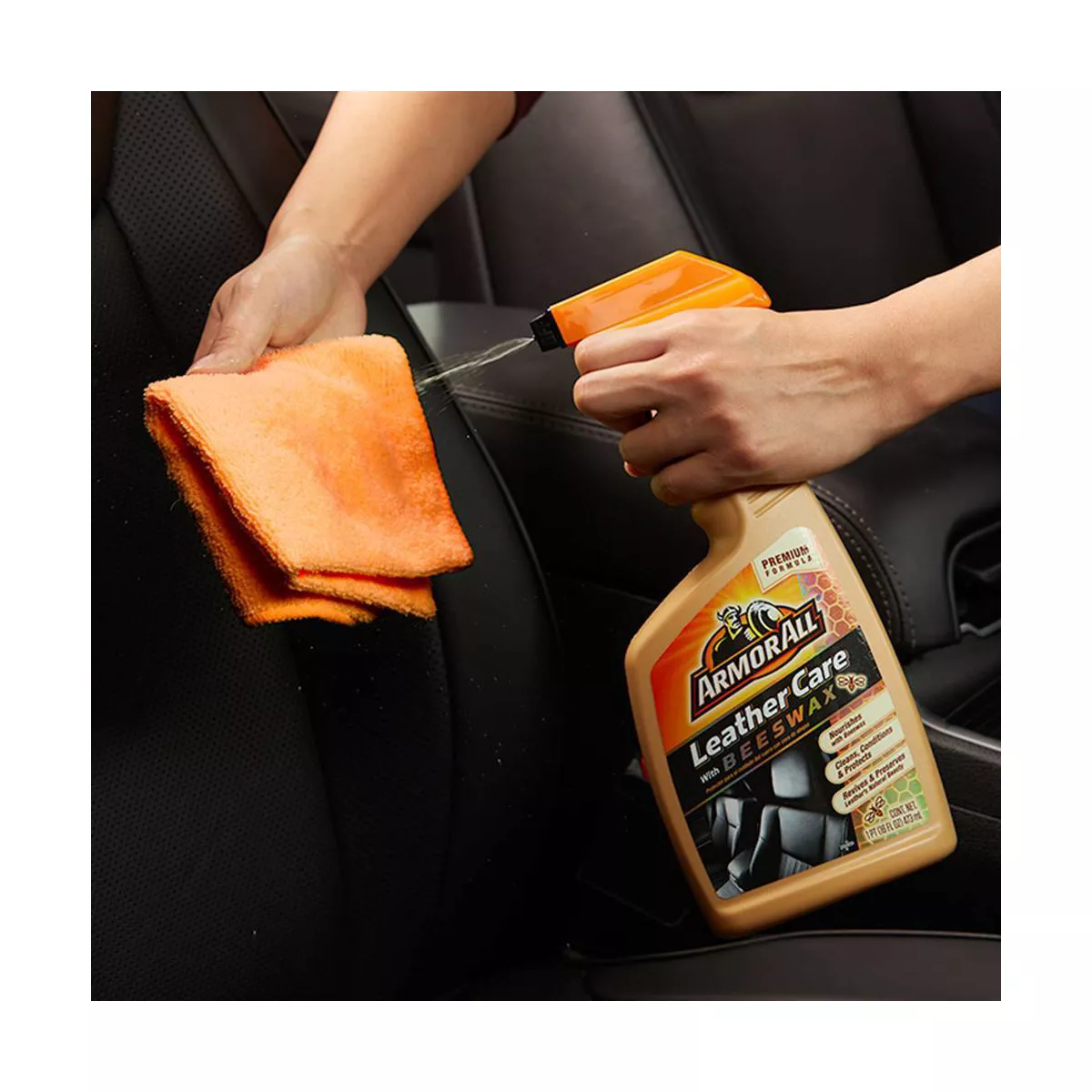 Armor All 16oz Leather Care with Beeswax Automotive Interior Cleaner