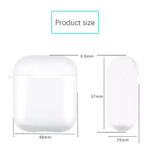 Insten Protective Case with Carabiner Clip Compatible With Apple AirPods 1/2, Clear