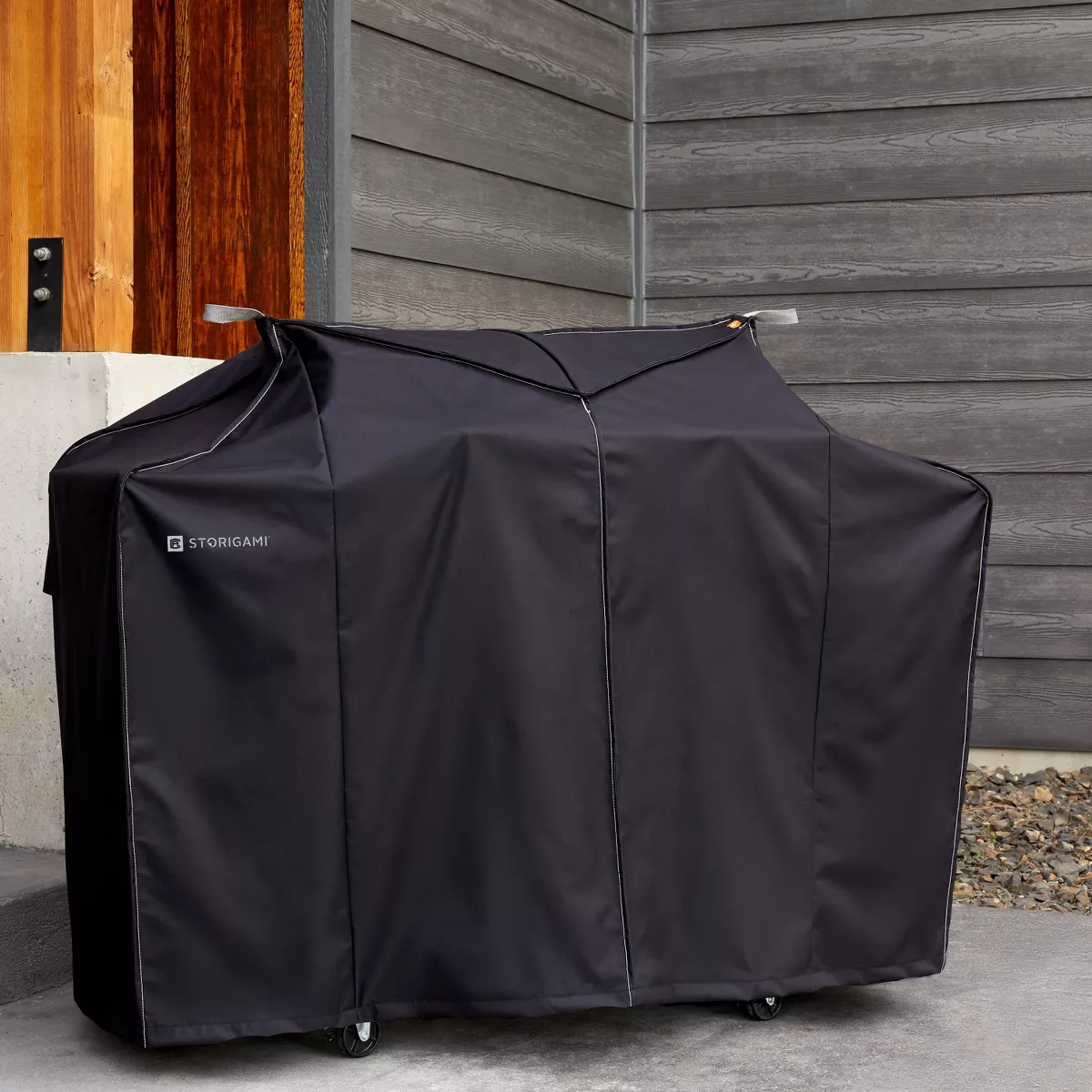 Storigami Easy Fold Medium BBQ Grill Cover Black - Classic Accessories