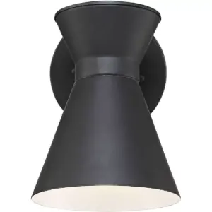 John Timberland Modern Outdoor Wall Light Fixture LED Black Steel 8