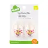 Nino Transparent Plastic Egg Shaker Pair with Multi-Colored Filling