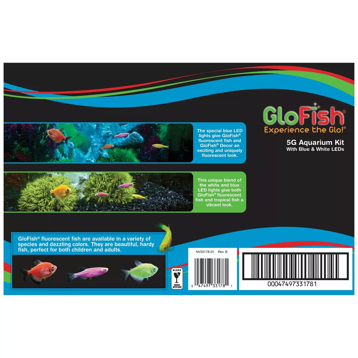 GloFish Aquarium Kit 5 Gallons, Includes LED Lighting And Filter