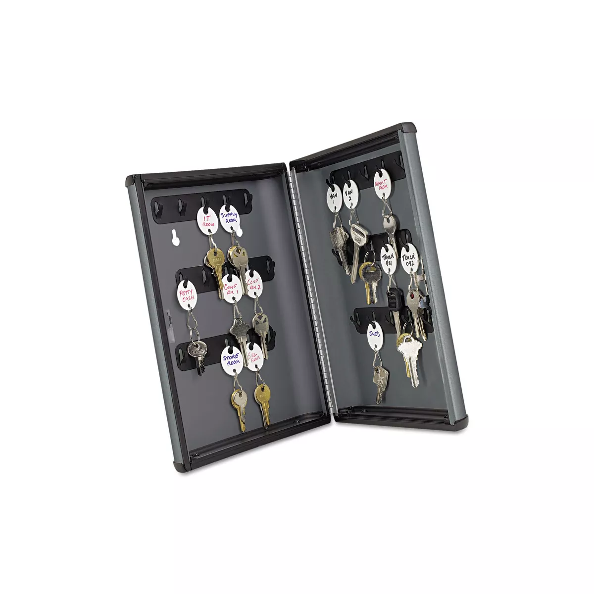 SteelMaster Security Key Cabinets 30-Key Steel Charcoal Gray 8 1/2 x 2 3/8 x 11 5/8 2017230G2