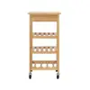 Oceanstar Bamboo Kitchen Trolley