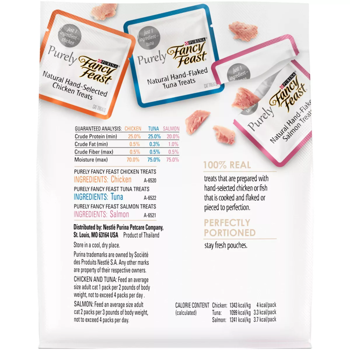 Purina Fancy Feast Purely Chicken, Tuna & Salmon Meaty Cat Treats - 1.06oz/10ct Variety Pack