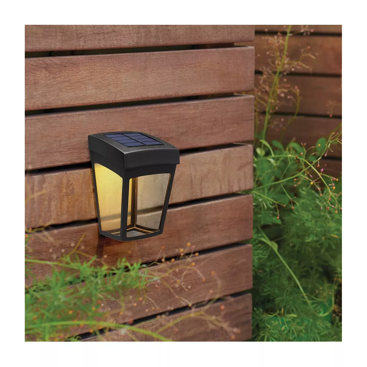 2pk Deck LED Outdoor Lantern Lights Black - Threshold™