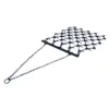 Field Tuff 4 x 4 Foot Steel Durable Drag Rake Field Leveling ATV UTV Tractor Drag Harrow with 0.5 Inch Thick Teeth, Black