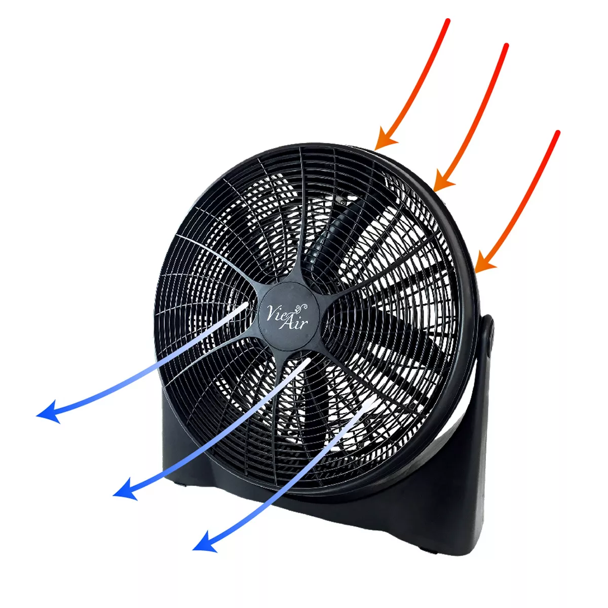 Vie Air 20 Inch High-Velocity 5 Blade Tilting Ultra Lightweight Turbo Floor Fan