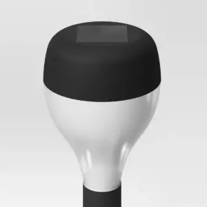 6pk Solar Rounded Pathway Lights Black - Room Essentials™
