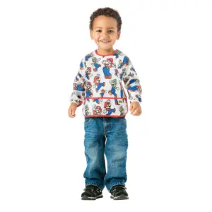 Bumkins Nintendo Sleeved Bib - Mario and Luigi