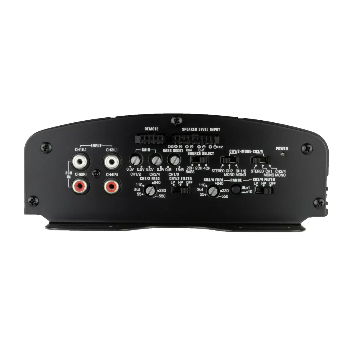 AudioPipe APCLE-2004 Class AB 4 Channel 2000 Watt MAX Car Audio Sound System Power Amplifier Kit w/ Bass Knob, RCA Input/Output, & Overload Protection