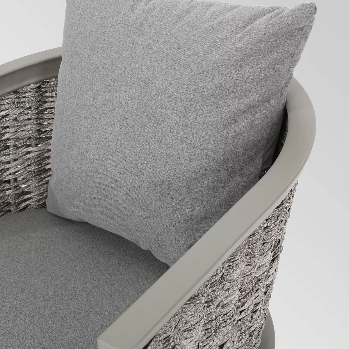 Pebble 3pc Wicker Boho Chat Set - Gray - Christopher Knight Home