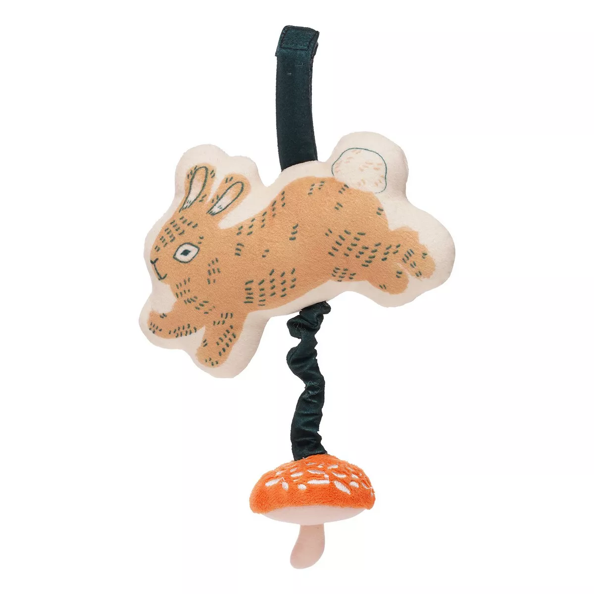 Manhattan Toy Button Bunny Pull Musical Take Along Toy