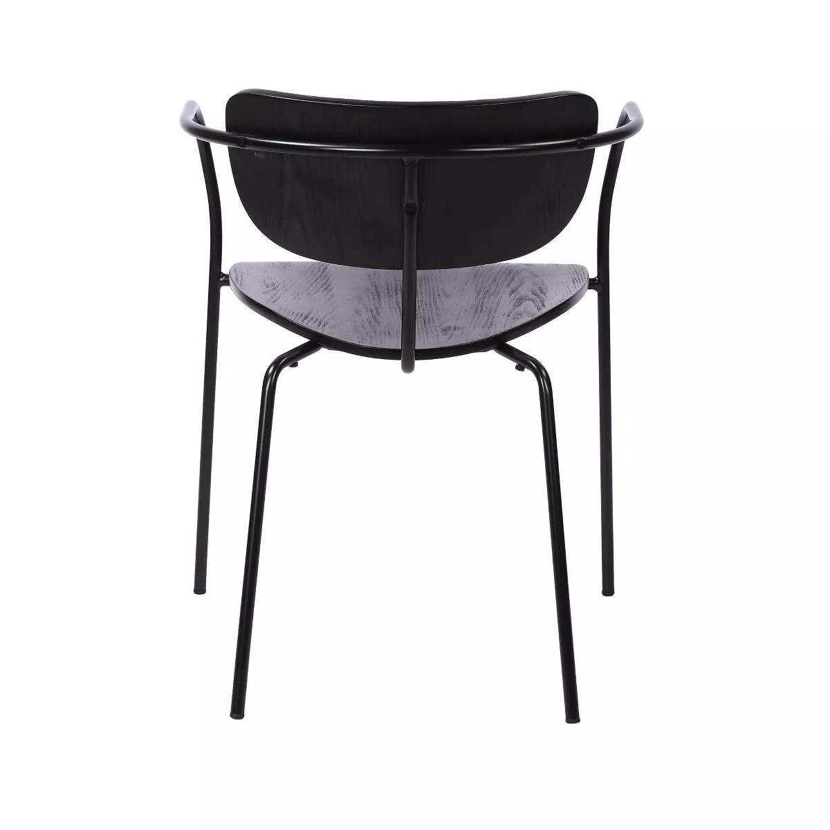 Set of 2 Gavin Steel Side Chair Black - Armen Living