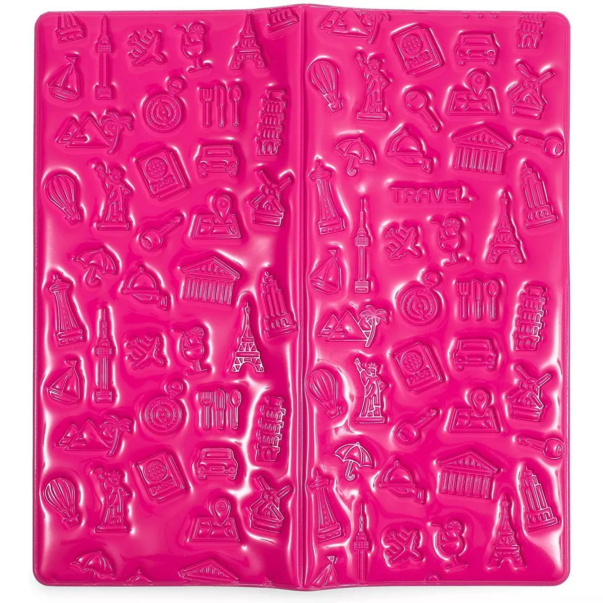 Zodaca Hot Pink Passport Holder, Passport Cover Wallet for Women (4 x 8.6 Inches)
