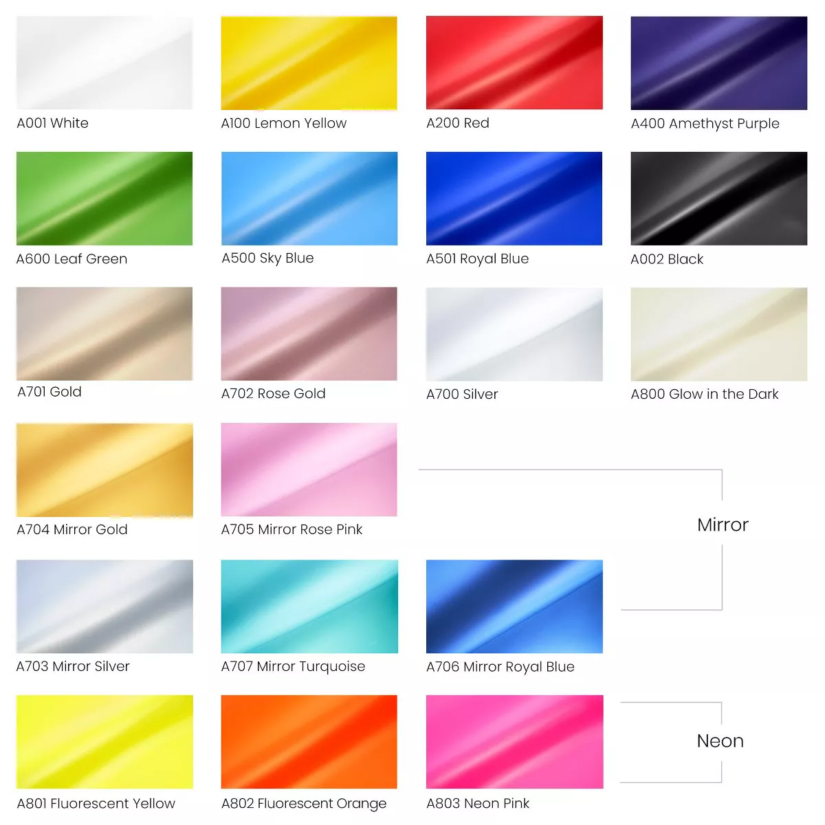 Arteza Heat Transfer Vinyl, Assorted Colors, 12