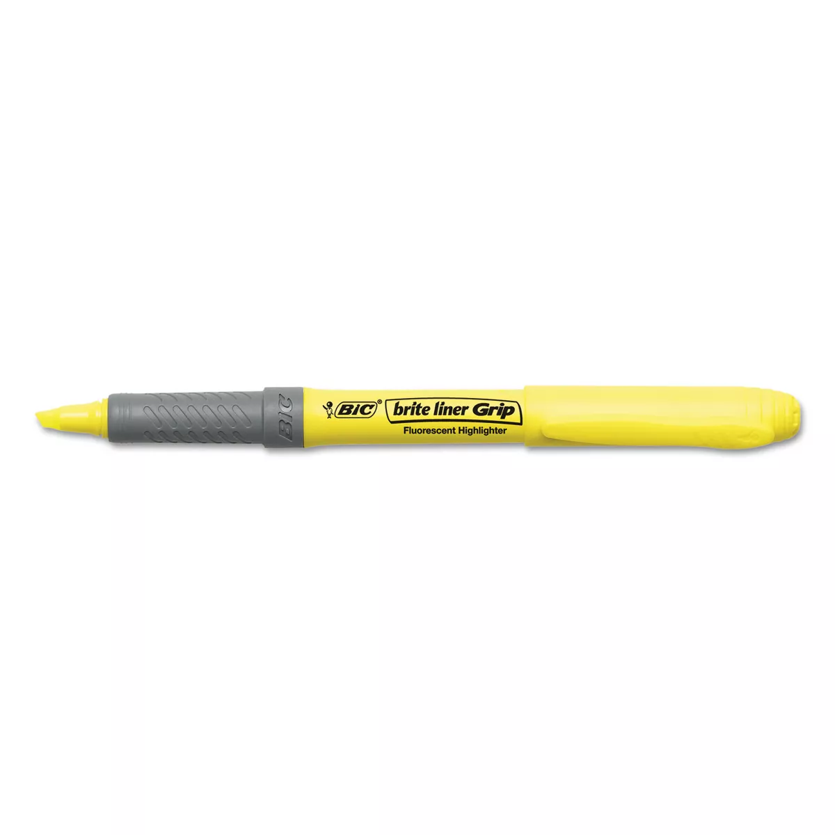 Bic Brite Liner Grip Highlighter Chisel Tip Fluorescent Colors 5/Set GBLP51ASST
