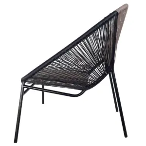 Outdoor 3pc Conversation Set - Black - TK Classics