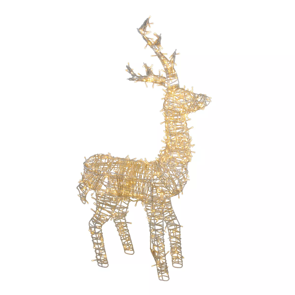 Northlight 48" Pre-Lit White LED Upright Standing Reindeer Christmas Outdoor Decoration