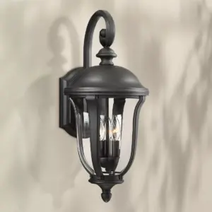 John Timberland Traditional Outdoor Wall Light Fixture Black 22 1/4