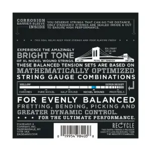 D'Addario EXL115BT Balanced Tension Medium Electric Guitar Strings - Single Pack