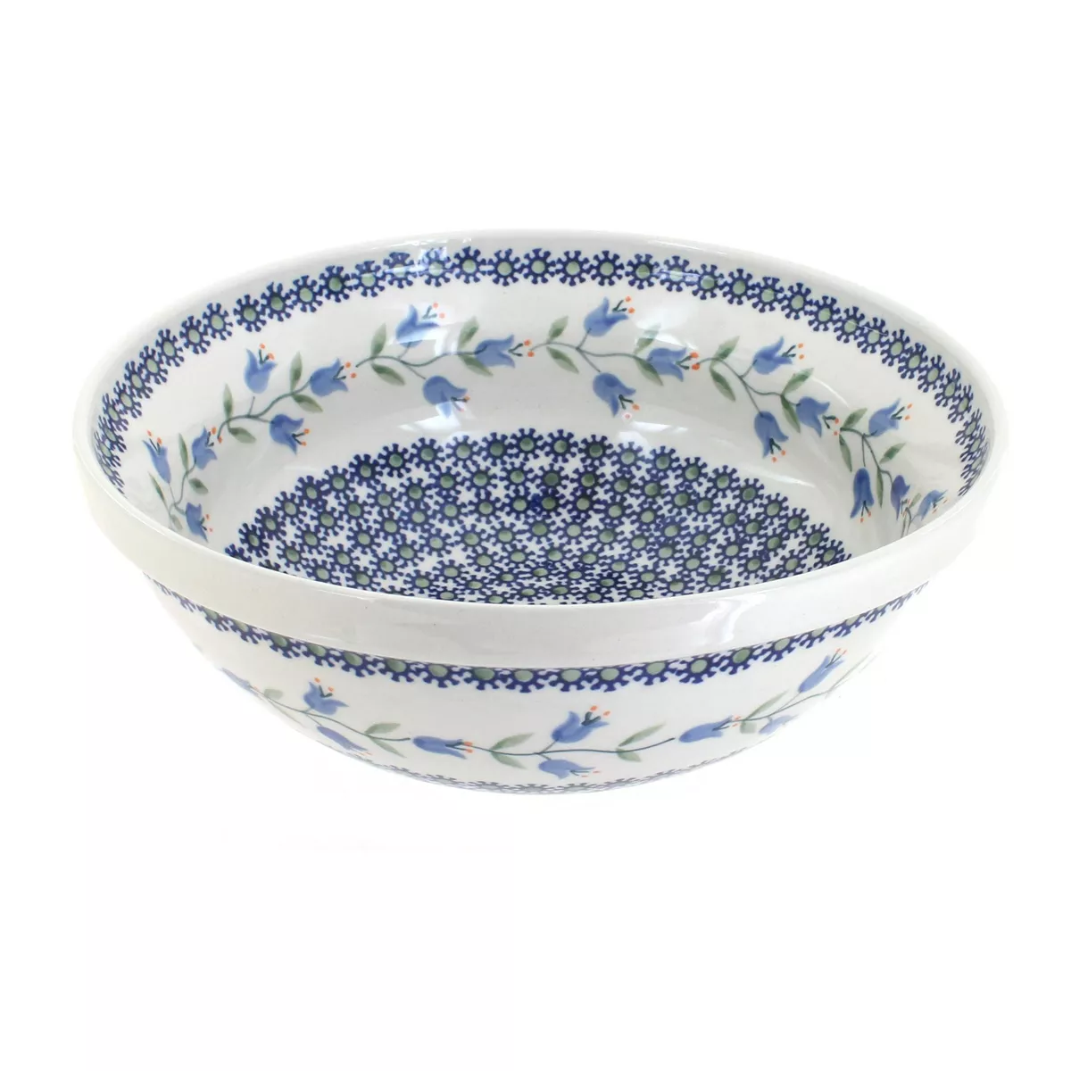 Blue Rose Polish Pottery Tulip Large Serving Bowl