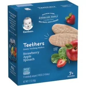 Gerber Teethers Strawberry Apple Spinach - 12ct/1.7oz Total