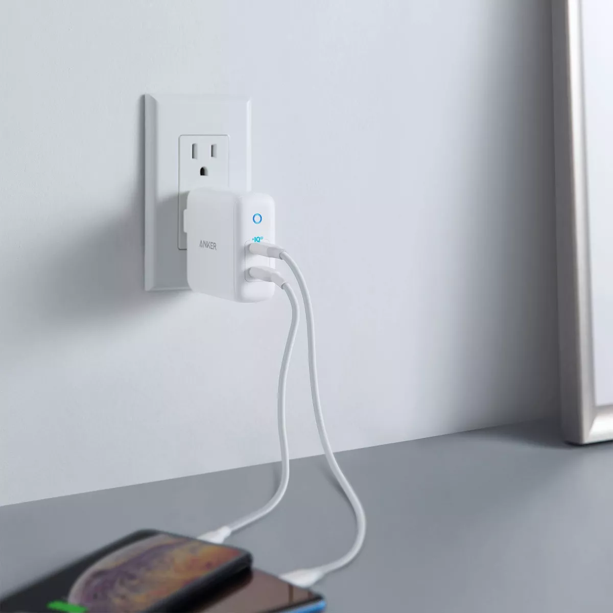 Anker PowerPort III 18W 2-Port USB-C Wall Charger - White