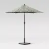 9' Round Patio Umbrella DuraSeason Fabric™ Fern - Black Pole - Threshold™