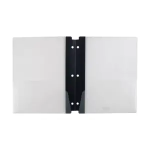 Staples 2 Pocket Poly Folder Frosted Black 920331