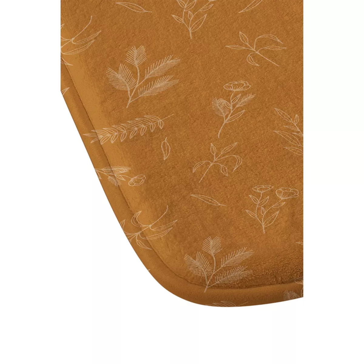 Cuss Yeah Designs Floral Pattern Memory Foam Bath Mat Orange - Deny Designs