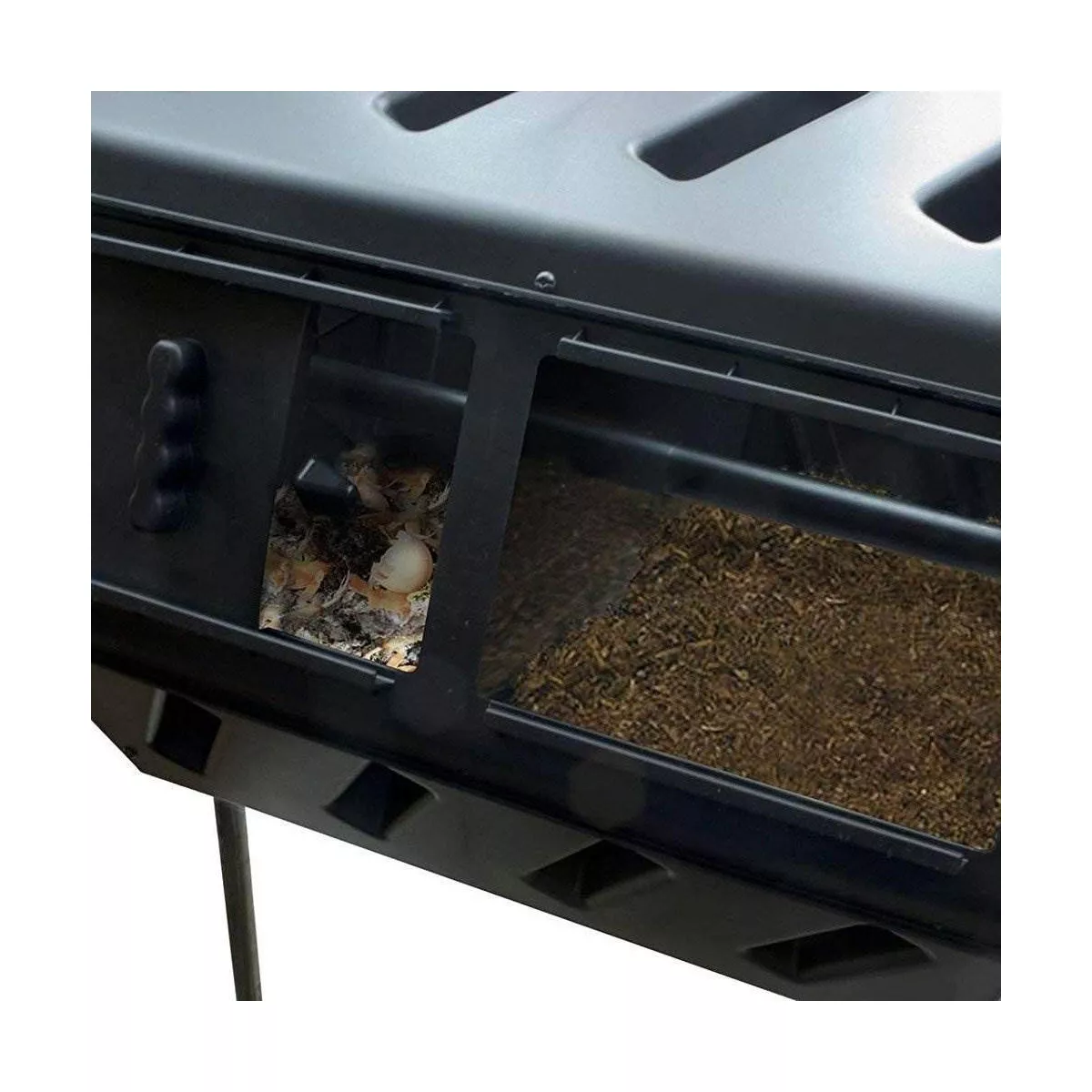 FCMP Outdoor IM4000 37-Gal Dual-Chamber Quick Curing Tumbling Composter Soil Bin