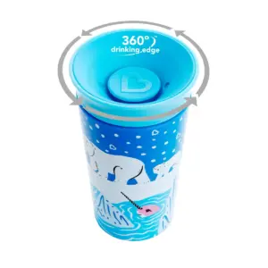 Munchkin Miracle 360° Wild Love Sippy Cup - 2pk - 9oz Orca/Polar