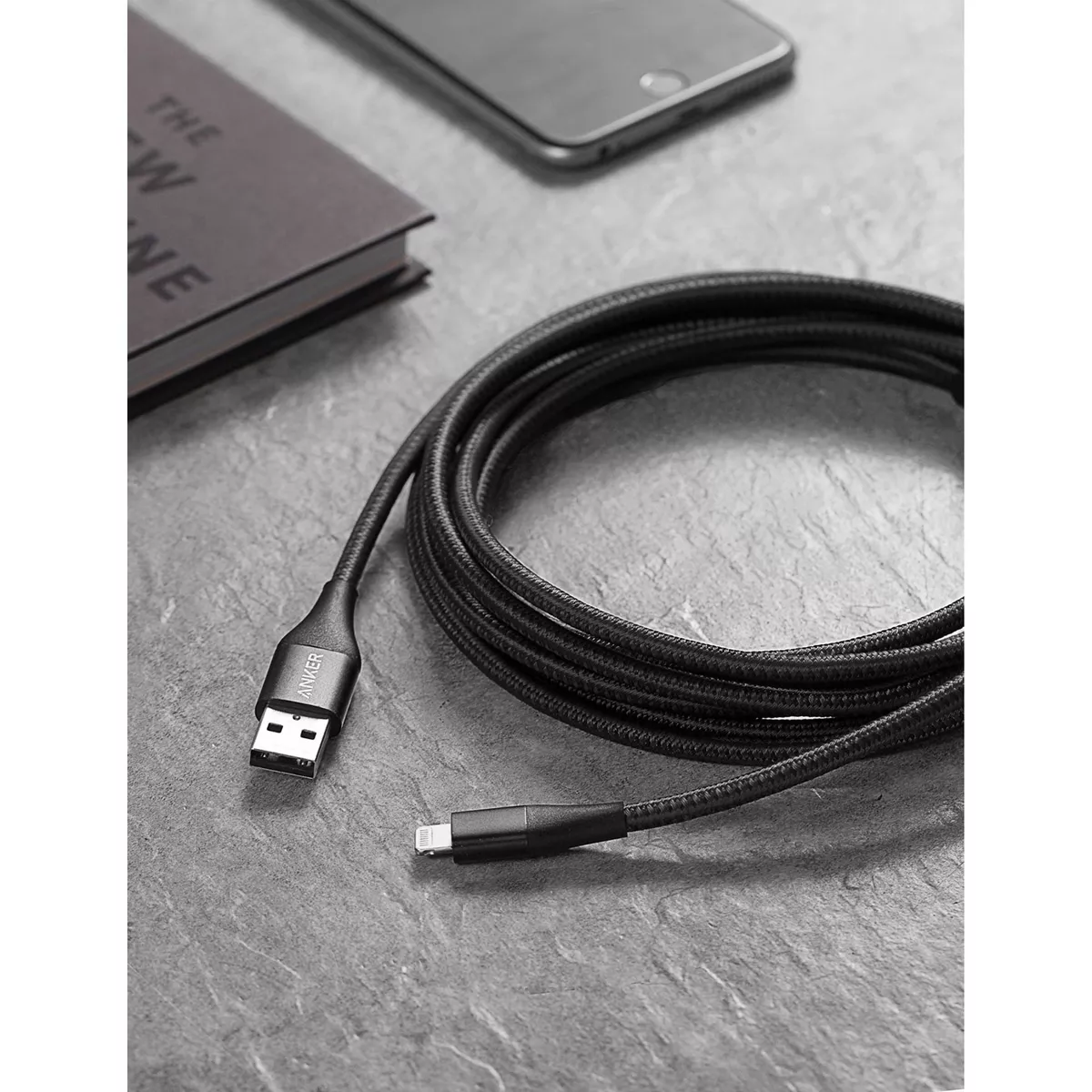 Anker 10' Powerline+ II Braided USB-A to Lightning Cable - Black