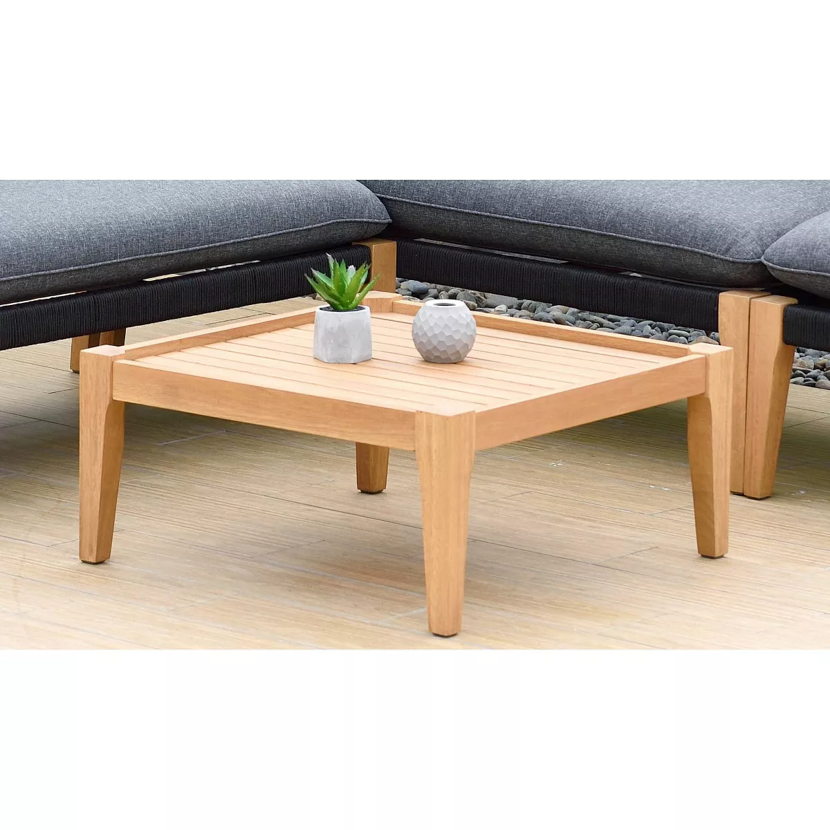 Verona 4pc Patio Conversation Set - Black - Amazonia