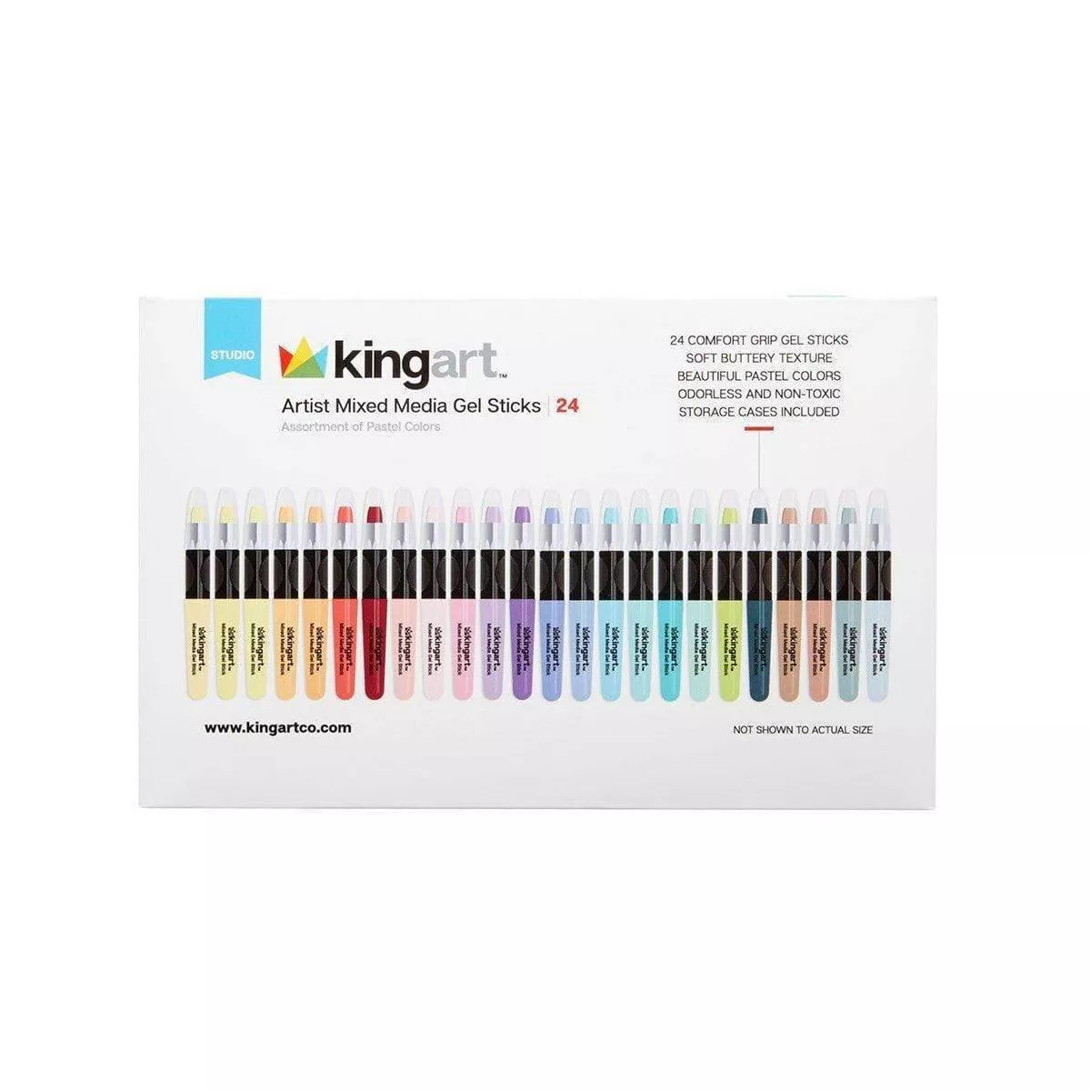 24pc Pastel Color Artist Gel Stick Set - Kingart