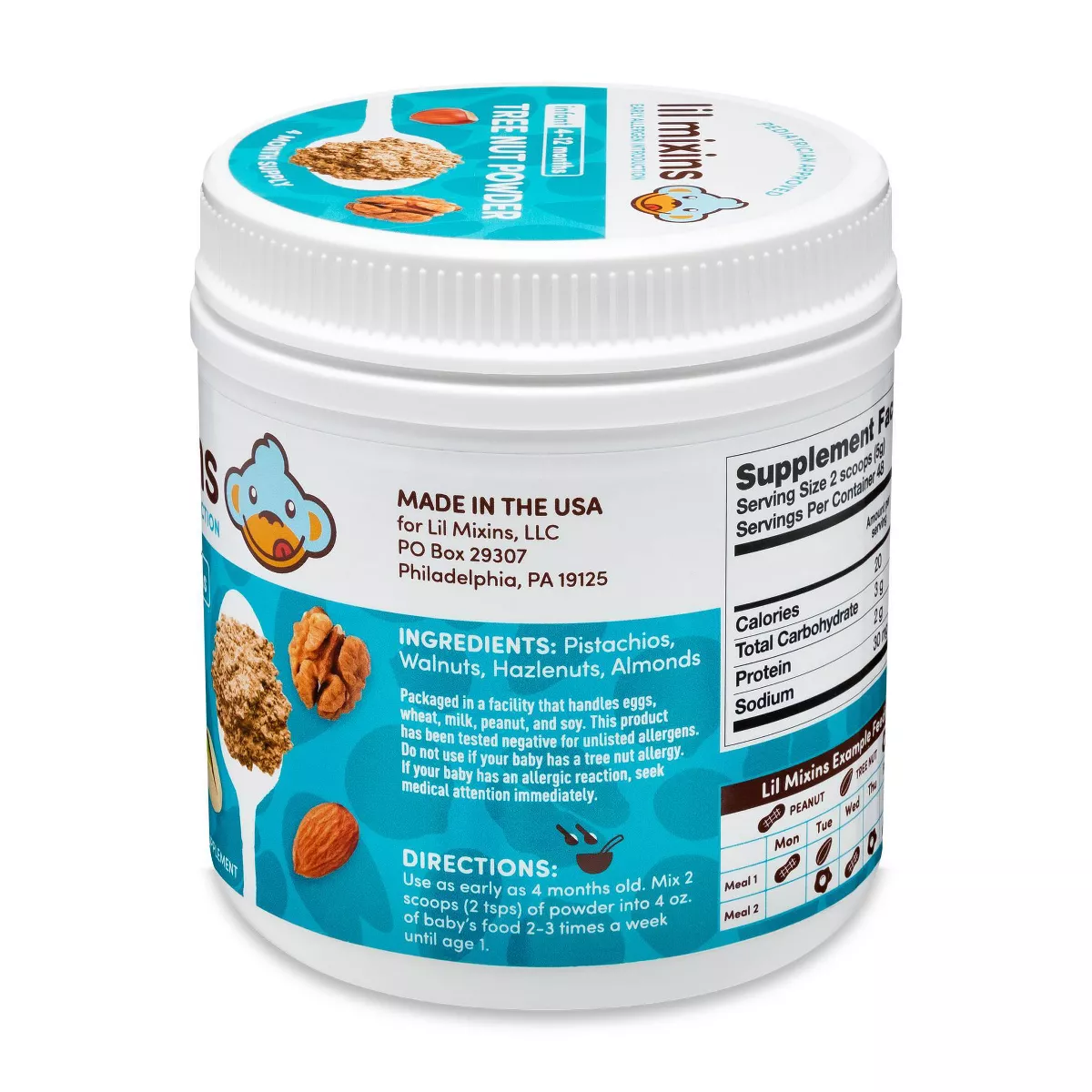 Lil Mixins Early Allergen Introduction Tree Nut Powder - 8.5oz