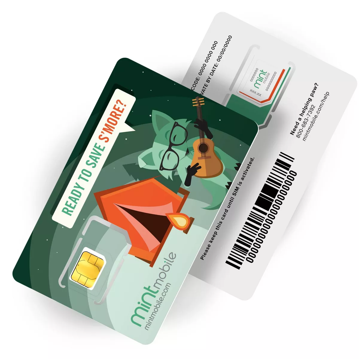Mint Mobile 6 Month Unlimited Plan Sim Kit