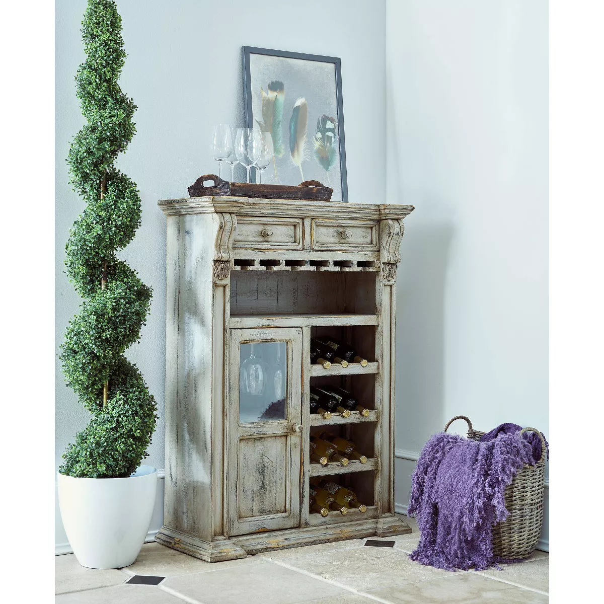 Celia Bar Console Light Gray - Picket House Furnishings