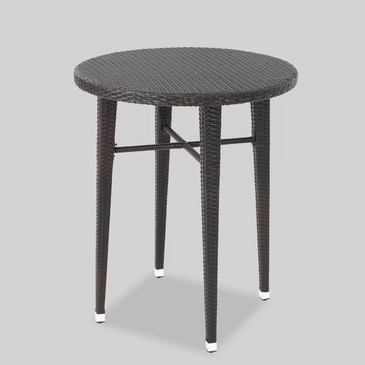 Patina 5pc Wicker Round Patio Bar Set - Brown - Christopher Knight Home
