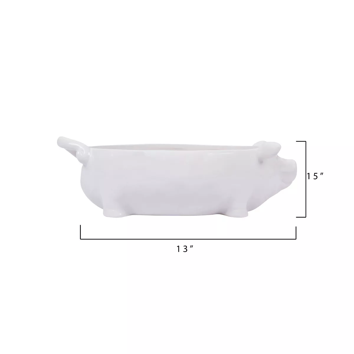 3R Studios 12.5in Ceramic Bowl - White