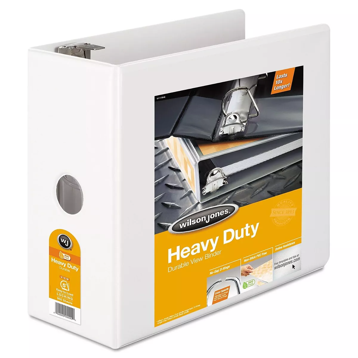 Wilson Jones Heavy-Duty D-Ring View Binder w/Extra-Durable Hinge 5