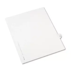 Avery-Style Legal Exhibit Side Tab Dividers 1-Tab Title G Ltr White 25/PK 01407
